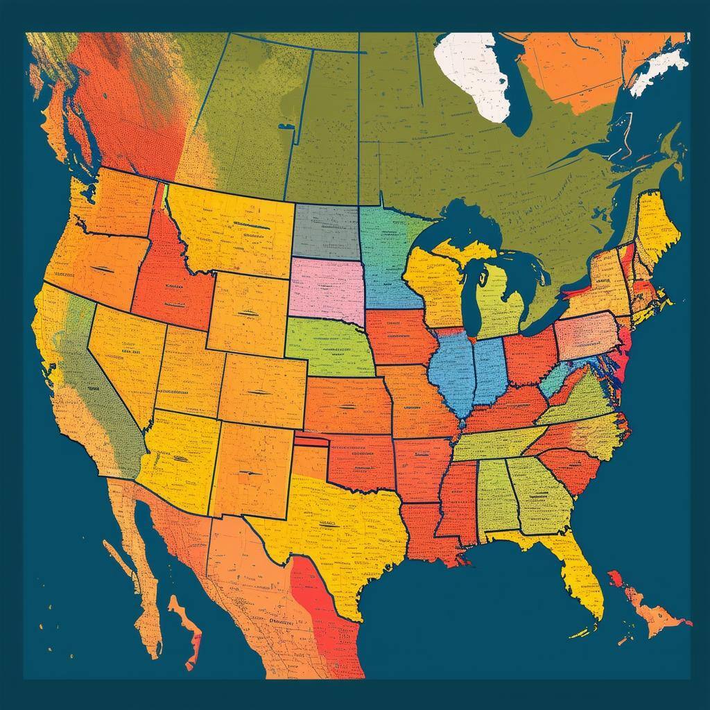 map of united states of America